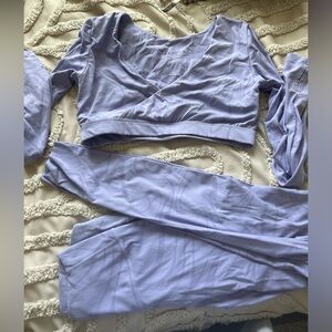 paragon fitwear: desb purple matching set